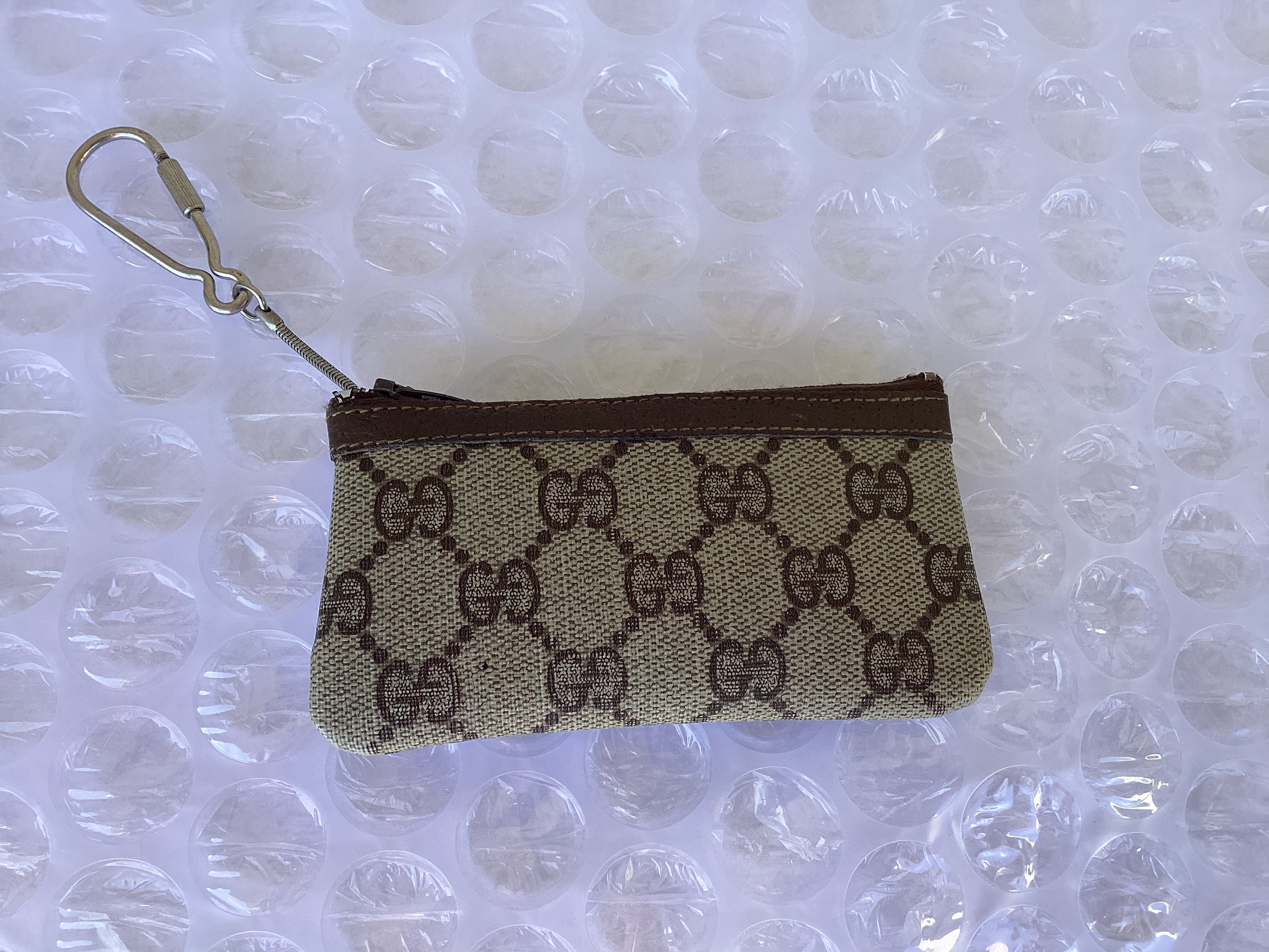 GUCCI ❤︎ Vintage ❤︎ coin case Vintage Gucci Coin Purse Blue Canvas Used Preowned Condition