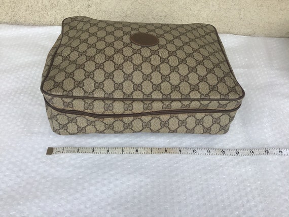 Gucci Plus VINTAGE GG Cosmetic Makeup Travel Bag Men Women Unisex Clutch  RARE