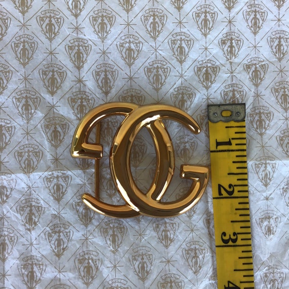 Vintage Gucci ‘80s Large GG Buckle in Blue Monogr… - image 7