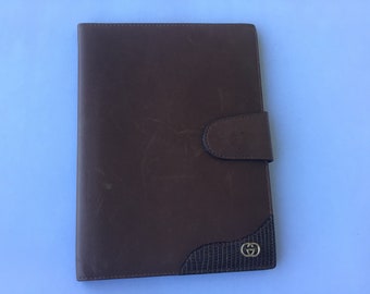 Vintage Gucci Brown Leather Passport Cover