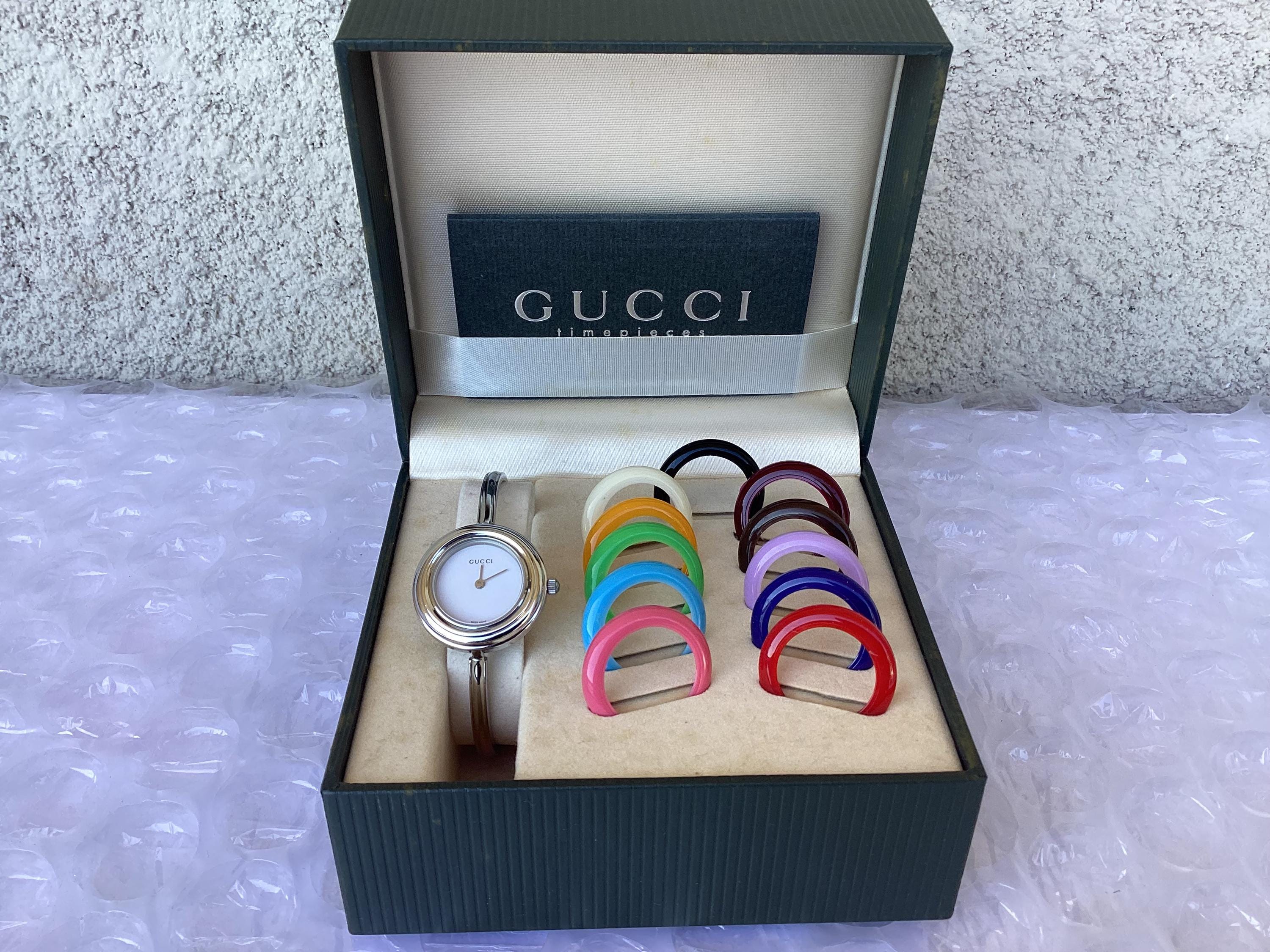 Gucci Interchangeable Watch Set Vintage Gucci 11/12.2 Interchangeable Bezel Watch Mariners  main image 3
