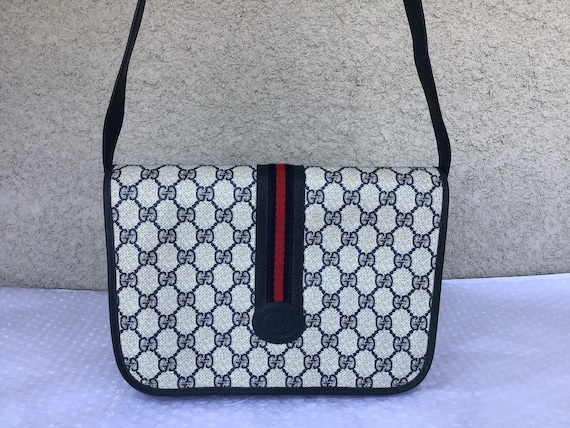 navy blue vintage gucci bags