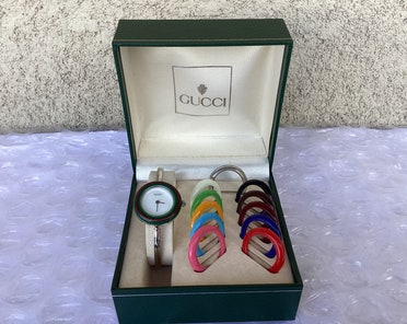 Gucci watch with interchangeable bezels Etsy