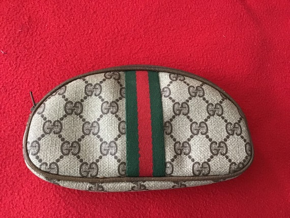 Authentic Gucci Crystal Monogram Cosmetic Pouch