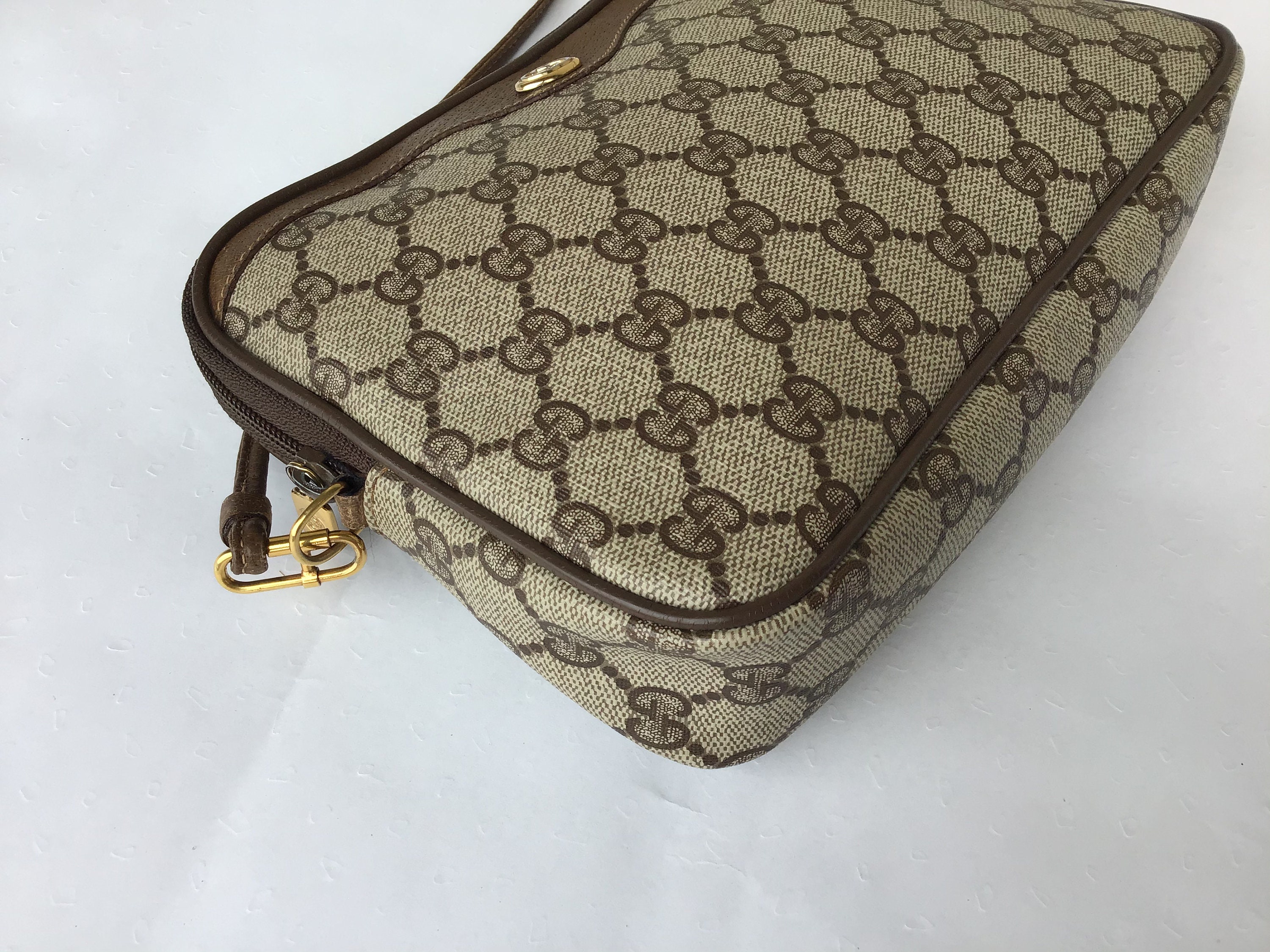 Vintage Gucci Shoulder/Crossbody Bag Brown Canvas Used Very Etsy