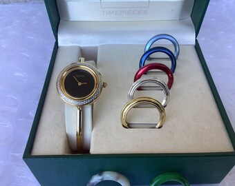 Rare 1990's Vintage Gucci 11/12.2 Interchangeable Bezel