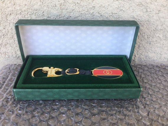 Vintage Gucci 80s Coin Purse Keychains Unisex New in a Box 