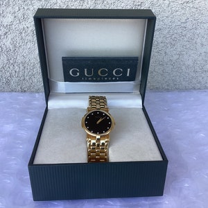 Rare Vintage Gucci 3400M Men’s or Unisex Watch Gold Tone Near Mint Preowned Condition