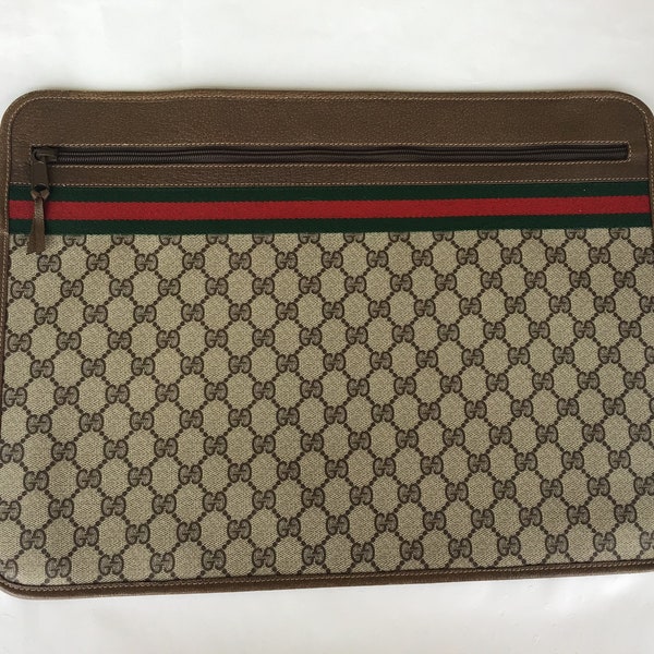 Vintage Gucci 1980’s Portfolio Envelope Style Unisex Very Good Condition