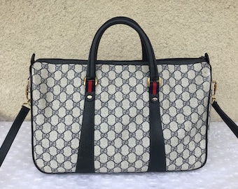 Gucci Vintage Large Tote Overnight Doctor Bag Used Fair Condition