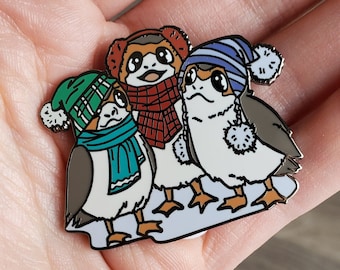 Winter Porg Pin by TomorrowlandDesign