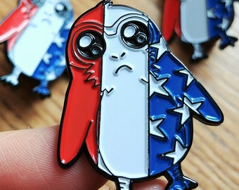 Patriotic Porg, USA, American, America, Stars and Stripes, Enamel Pin, SeeYaEarSoon, TomorrowlandDesign