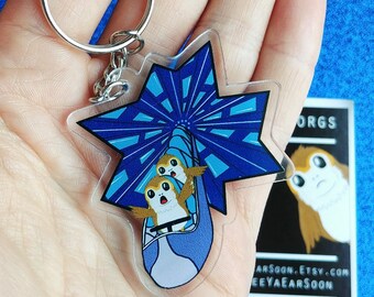 Space Mountain Porg Acrylic Keychain, SeeYaEarSoon, TomorrowlandDesign