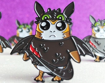 Black Dragon Porg Pin, Enamel Pin, Your Dragon, SeeYaEarSoon, TomorrowlandDesign