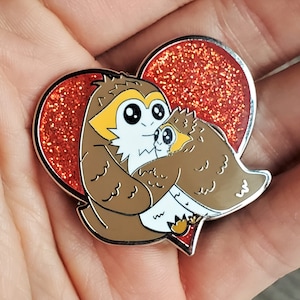 Porgtastic Love, Porg Love Enamel Pin, TomorrowlandDesign