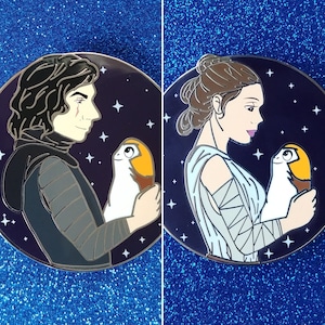 Rey & Ben, Reylo Pin, Character Series, Enamel Pin, SeeYaEarSoon, TomorrowlandDesign
