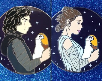 Rey & Ben, Reylo Pin, Character Series, Enamel Pin, SeeYaEarSoon, TomorrowlandDesign