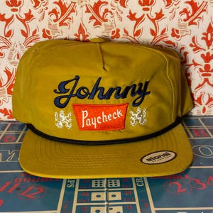 Sombrero de música country western Johnny Paycheck Cash Willie Nelson Waylon Jennings Yellow