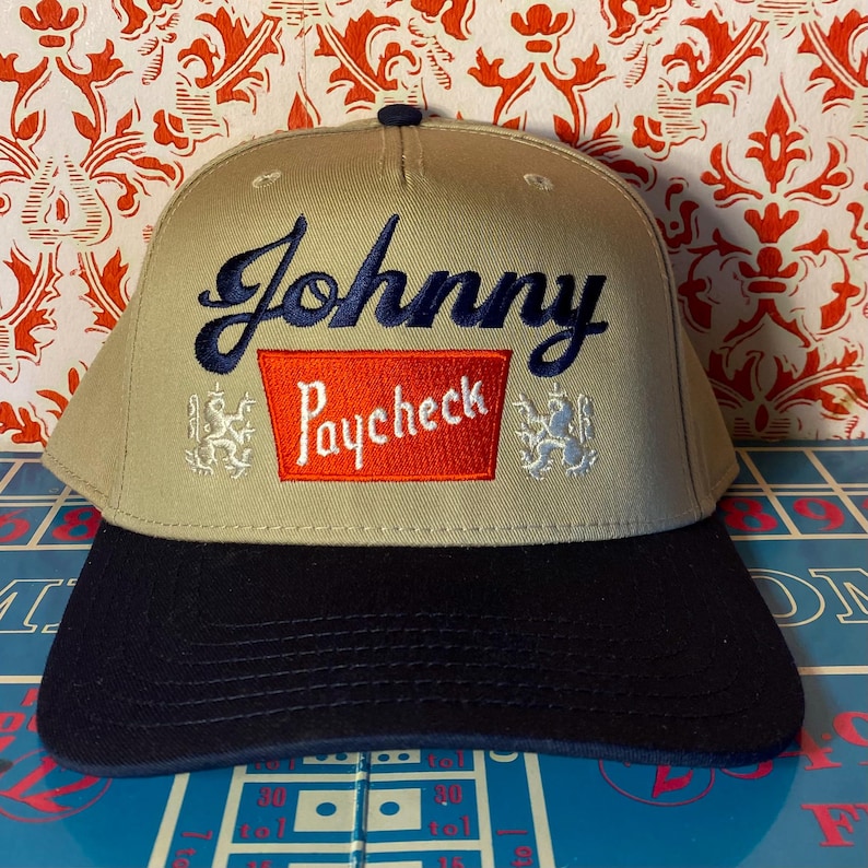 Sombrero de música country western Johnny Paycheck Cash Willie Nelson Waylon Jennings Khaki/Navy