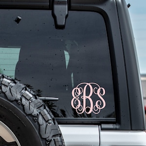 Monogram Script Decal, Vinyl Monogram, Vinve Monogram, Laptop Monogram, Yeti Decal, Vinyl Decal, Personalized Car Decal, Monogram Sticker