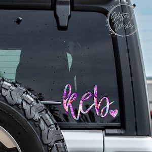 Tie Dye Monogram Car Decal, Vinyl Monogram, Car Monogram, Laptop Monogram, Yeti Decal, Vinyl Decal, Personalized Car Decal, Monogram Sticker