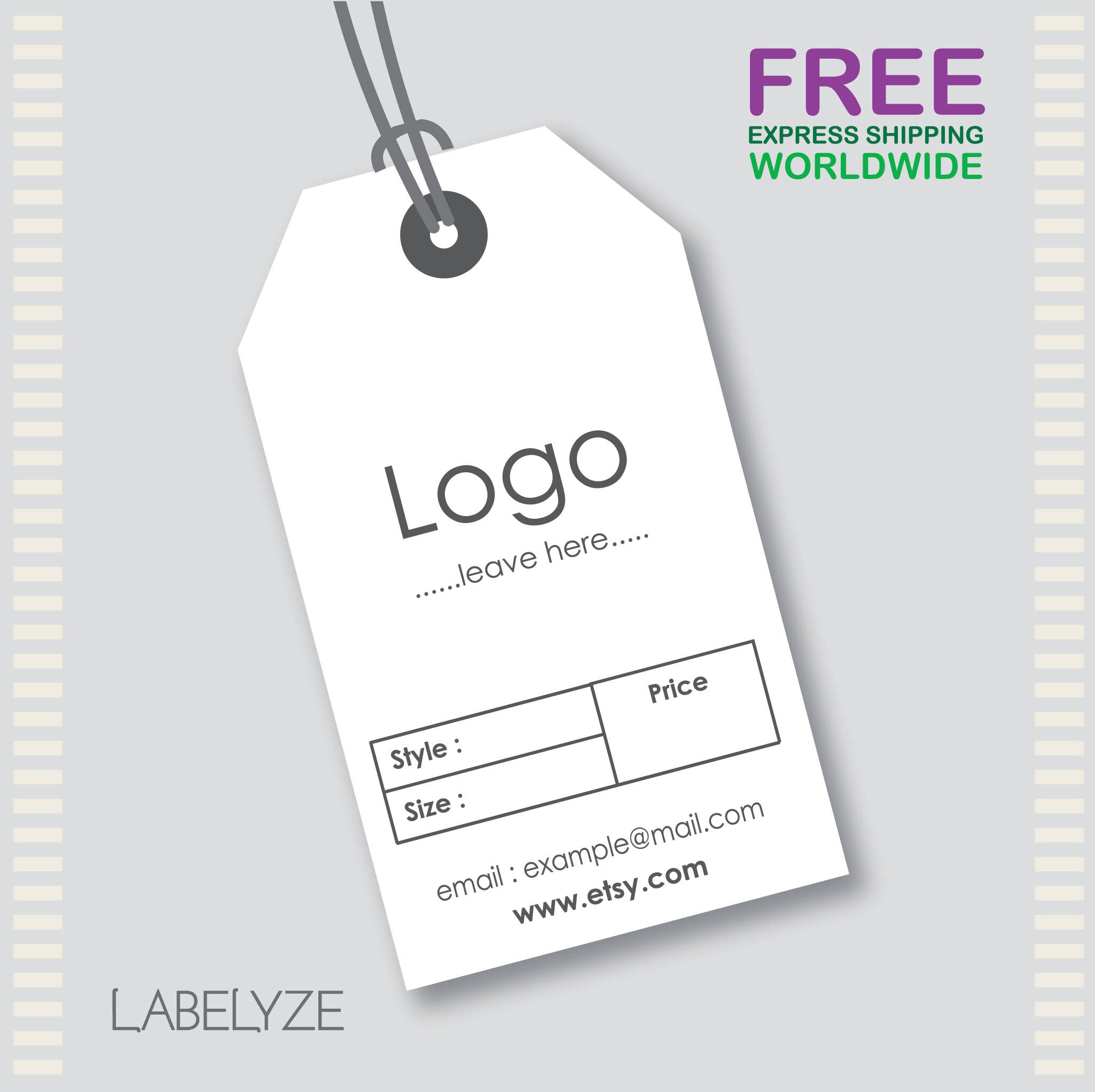 1000 Pcs Custom Hang Tags Custom Clothing Labels Custom Etsy