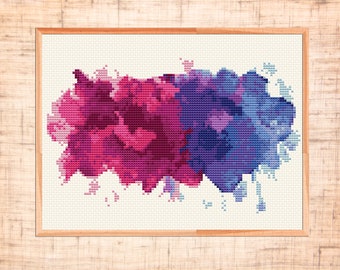 London England Abstract ~ Landscapes ~ DIY Counted Cross Stitch Pattern