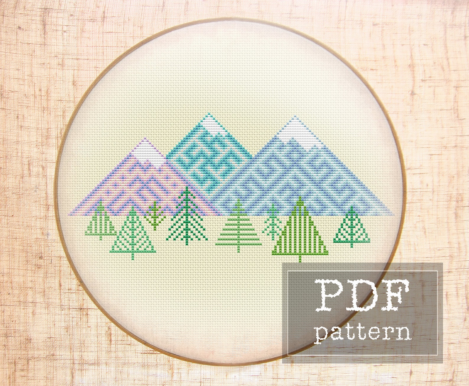 Set Mountain cross stitch pattern Adventure cross stitch | Etsy