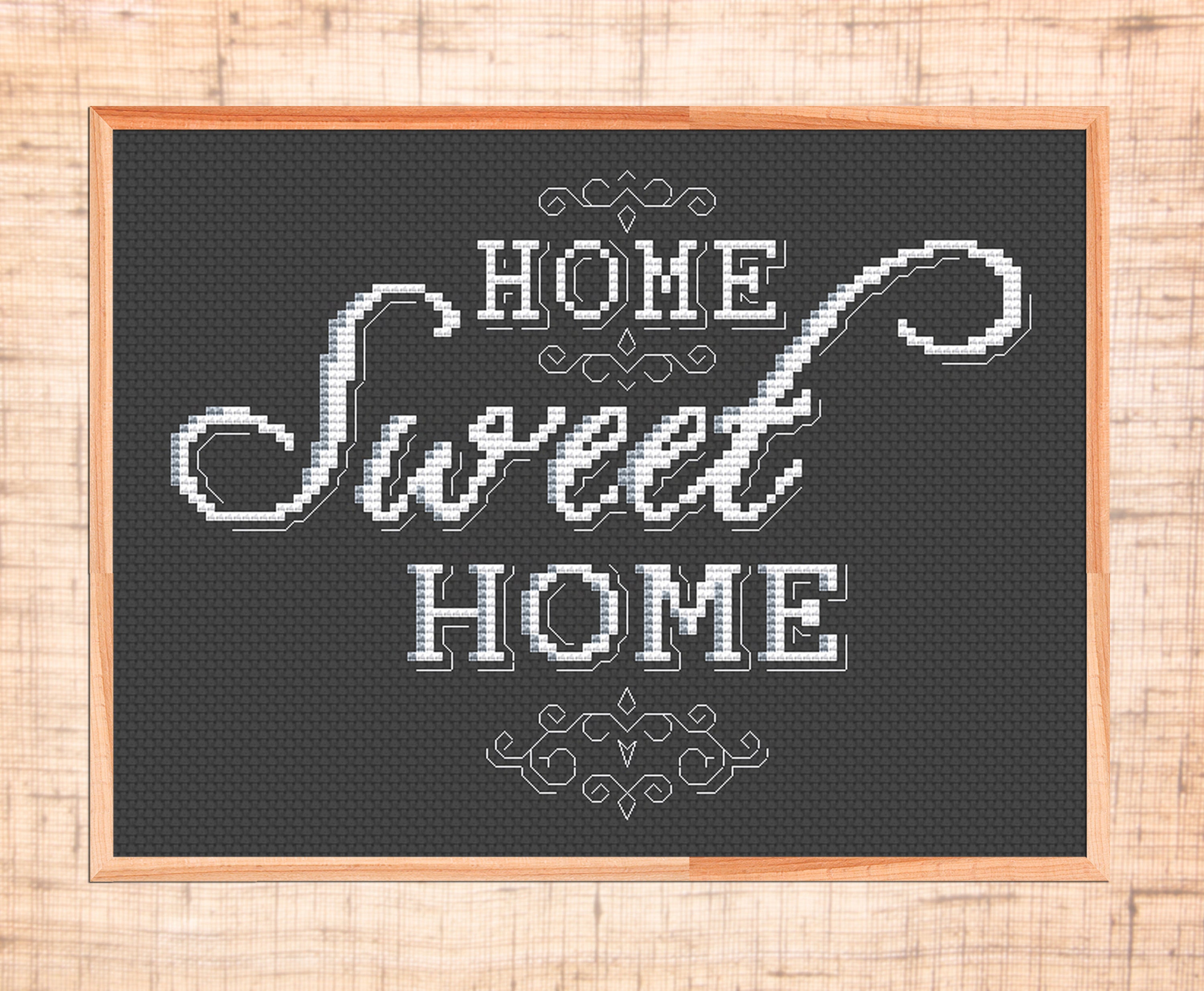 Set Home Sweet Home Cross Stitch Pattern Modern Cross Stitch | Etsy