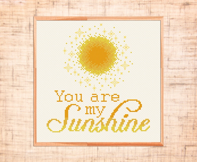 You are my Sunshine cross stitch pattern Modern cross stitch | Etsy
