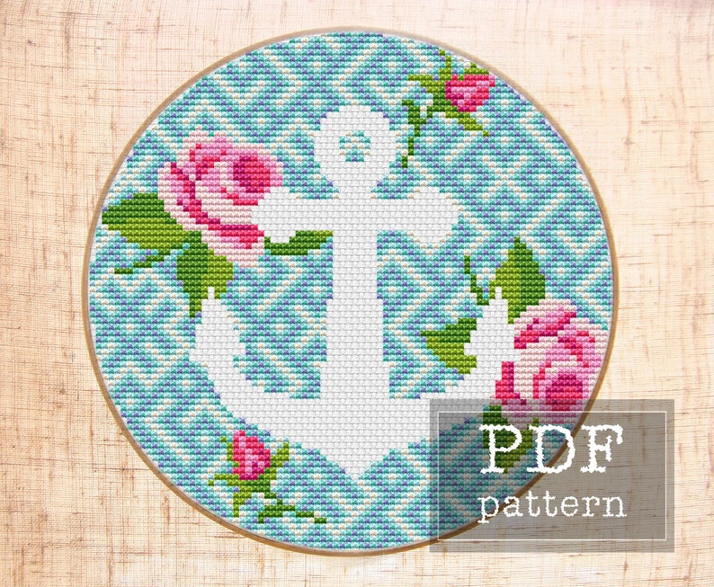 Anchor Cross Stitch Pattern Modern Cross Stitch Ethnic Etsy