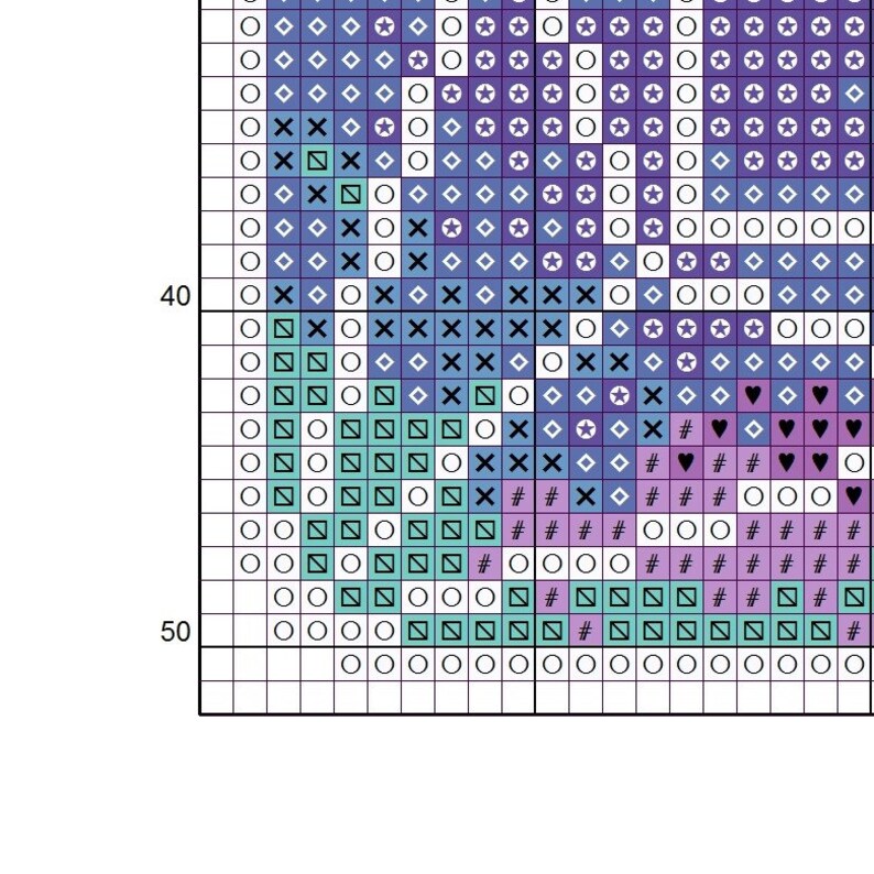 Diamond cross stitch pattern Modern cross stitch Crystal Etsy