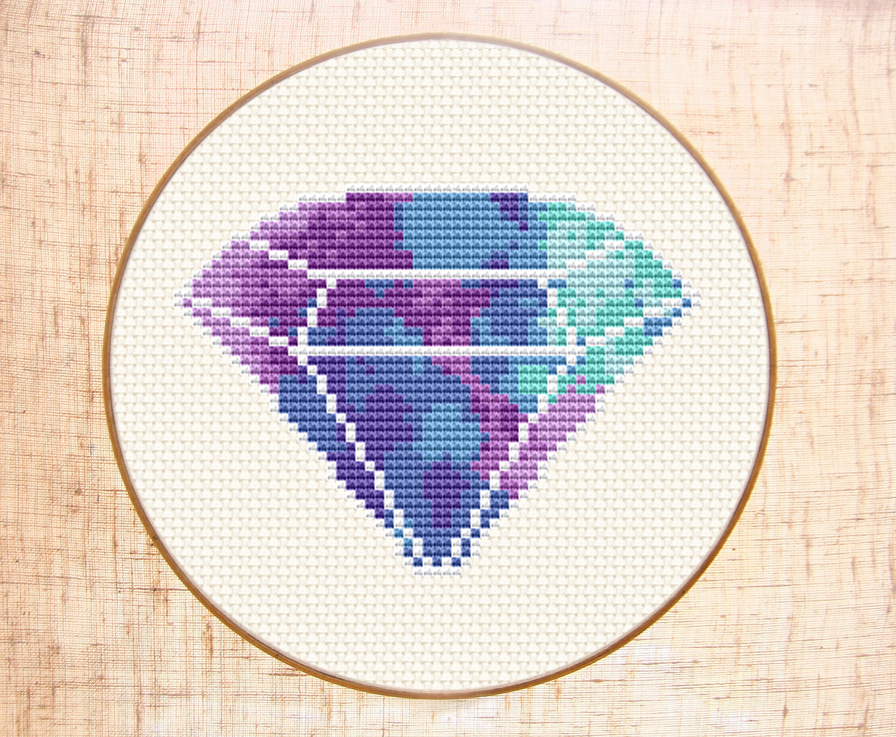 Diamond cross stitch pattern Modern cross stitch Crystal Etsy