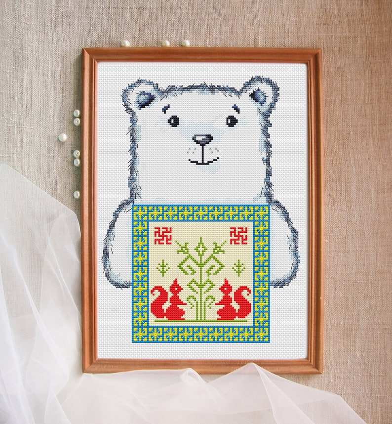 Bear Cross Stitch Pattern Funny Cross Stitch Baby Cross Stitch Slavic Amulet Embroidery Nursery Gift Diy Pdf Pattern Cross Stitch Evil Eye Books Tutorials Craft Supplies Tools Finceaccts Com