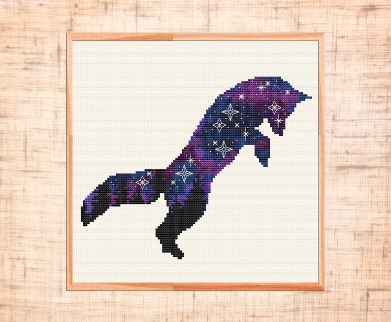 Space Fox Cross Stitch Pattern Animal Cross Stitch Galaxy Space Cross Stitch Forest Embroidery Woodland Animal Counted Cross Stitch Stars Framing Craft Supplies Tools Startfi Io