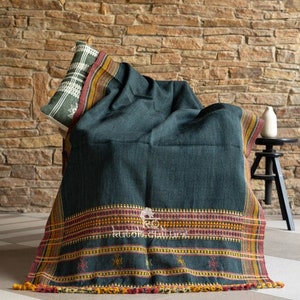 Authentic Indian Sheep Wool Kutch Throws | Bedding |Indian wool throw |Shawl | Kutch Culture | Home Decore