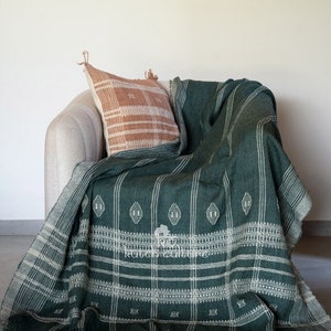 Royal Comfort: Kutch Bhujodi Blanket | Bedding |Indian wool throw |Shawl | Kutch Culture | Home Decore