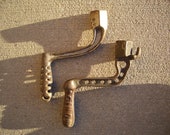 Antique Vintage Cast Iron Wood or Coal Stove Shaker Handles - Lot of 2 Handles - 1 also has a Lid Lifter Hook. FREE SHIPPING