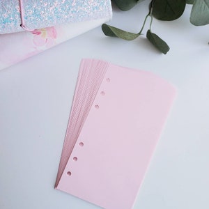 Light Pink Smooth Blank Planner Inserts