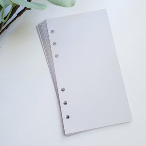 Light Grey Smooth Blank Planner Inserts