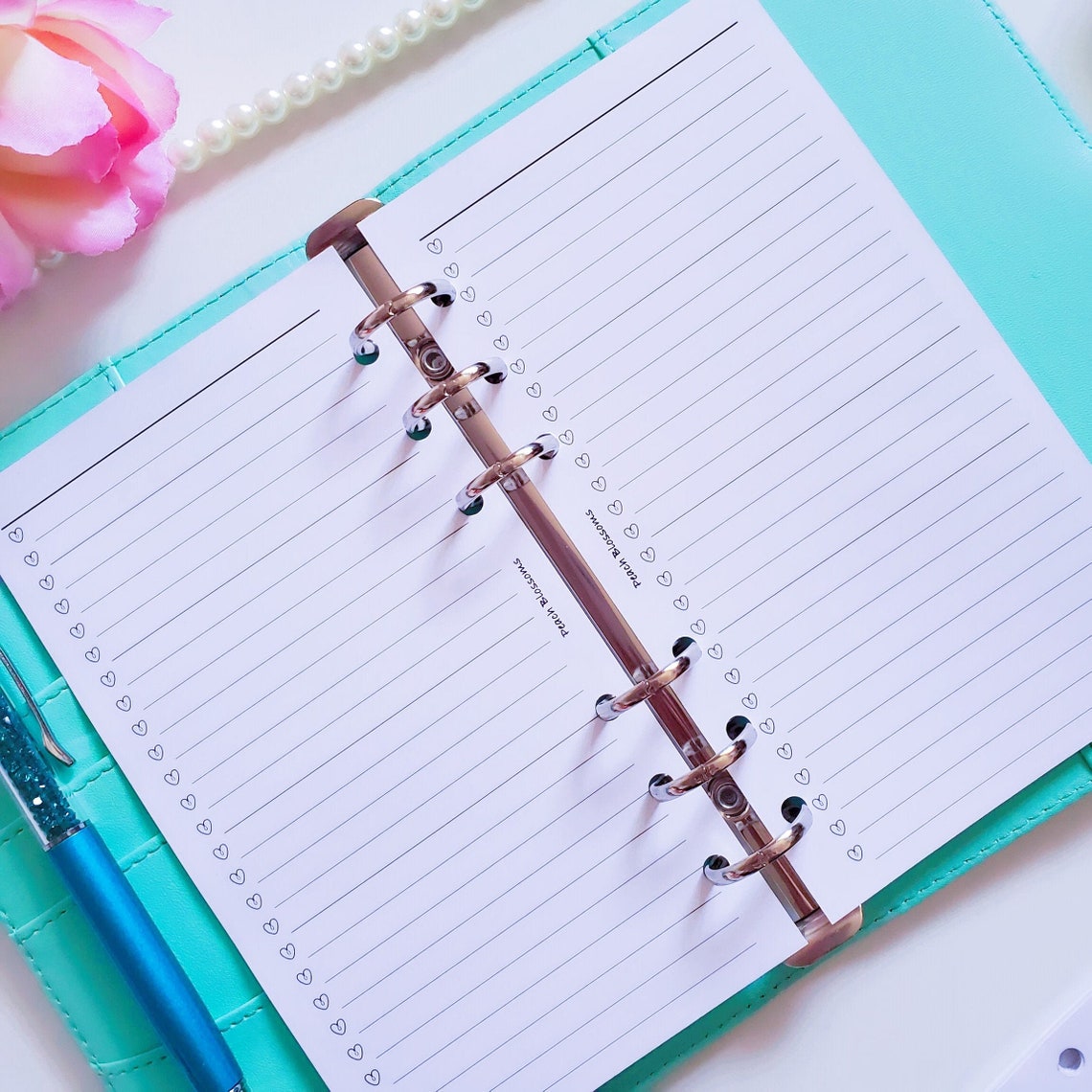 To Do List With Heart Check Box Planner Inserts A5 Half | Etsy