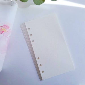 Lightweight Ivory Sketchbook Paper, Smooth Blank Planner Inserts || in A5, Half Letter, Personal Wide, Compact, Personal, A6, Pocket