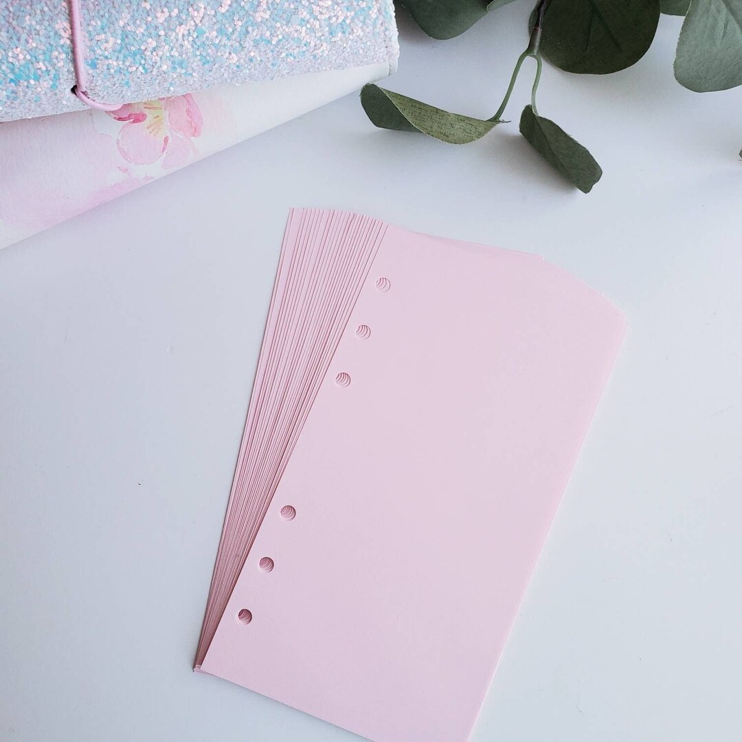 Light Pink Smooth Blank Planner Inserts - Etsy