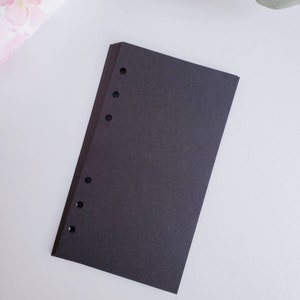 28lb Black Paper Smooth Blank Planner Inserts, for gel pens || A5 size plus (SOLD OUT)