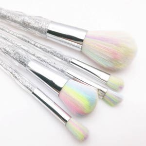 Crystal Wand 10 Pieces Brush Set, Magical Girl Makeup Brushes, Pink Brush  Set, Fairy Brush Set, Diamond Make Brushes 