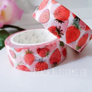 5mx1.5cm Fraises rouges Fruits washi ruban