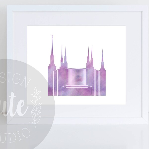 Dc Temple Watercolor - Etsy