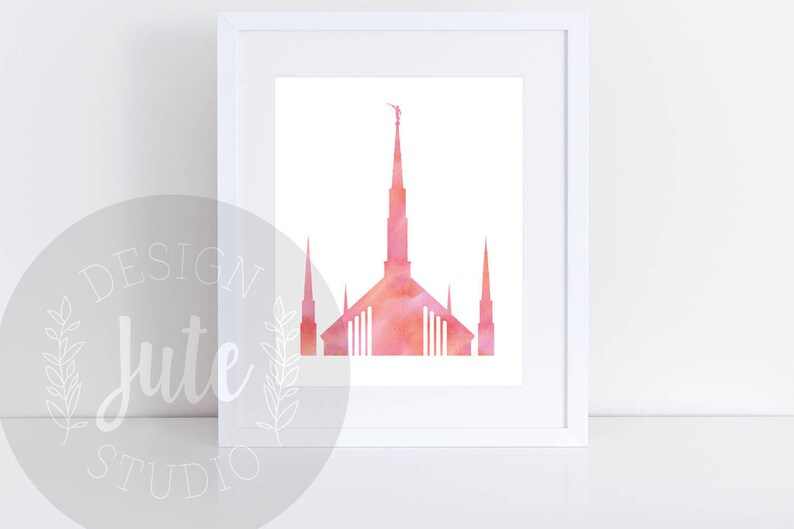 Boise Idaho LDS Temple Printable Art Instant Download Watercolor Print ...