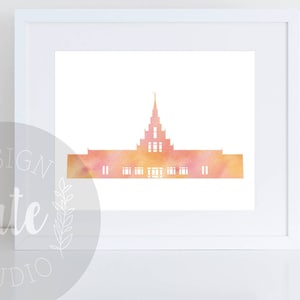 Phoenix Arizona temple LDS Temple Printable Art Instant Download Faux Foil Print- SUNSET