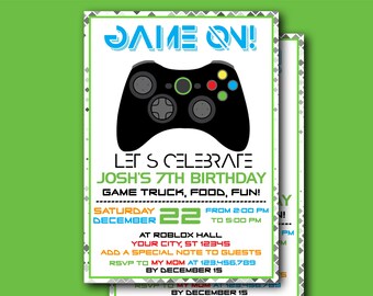 Game Truck Invite Etsy